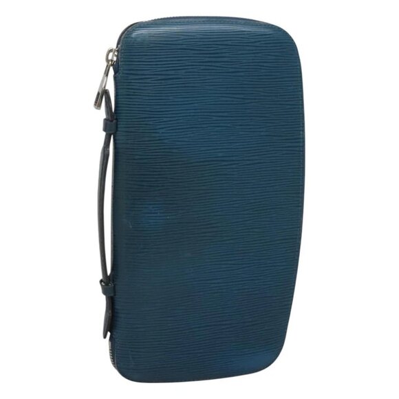 LOUIS VUITTON Epi Organizer Atholl Clutch Bag Blue - Picture 1 of 15